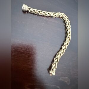 Elegant Gold Braided Bracelet